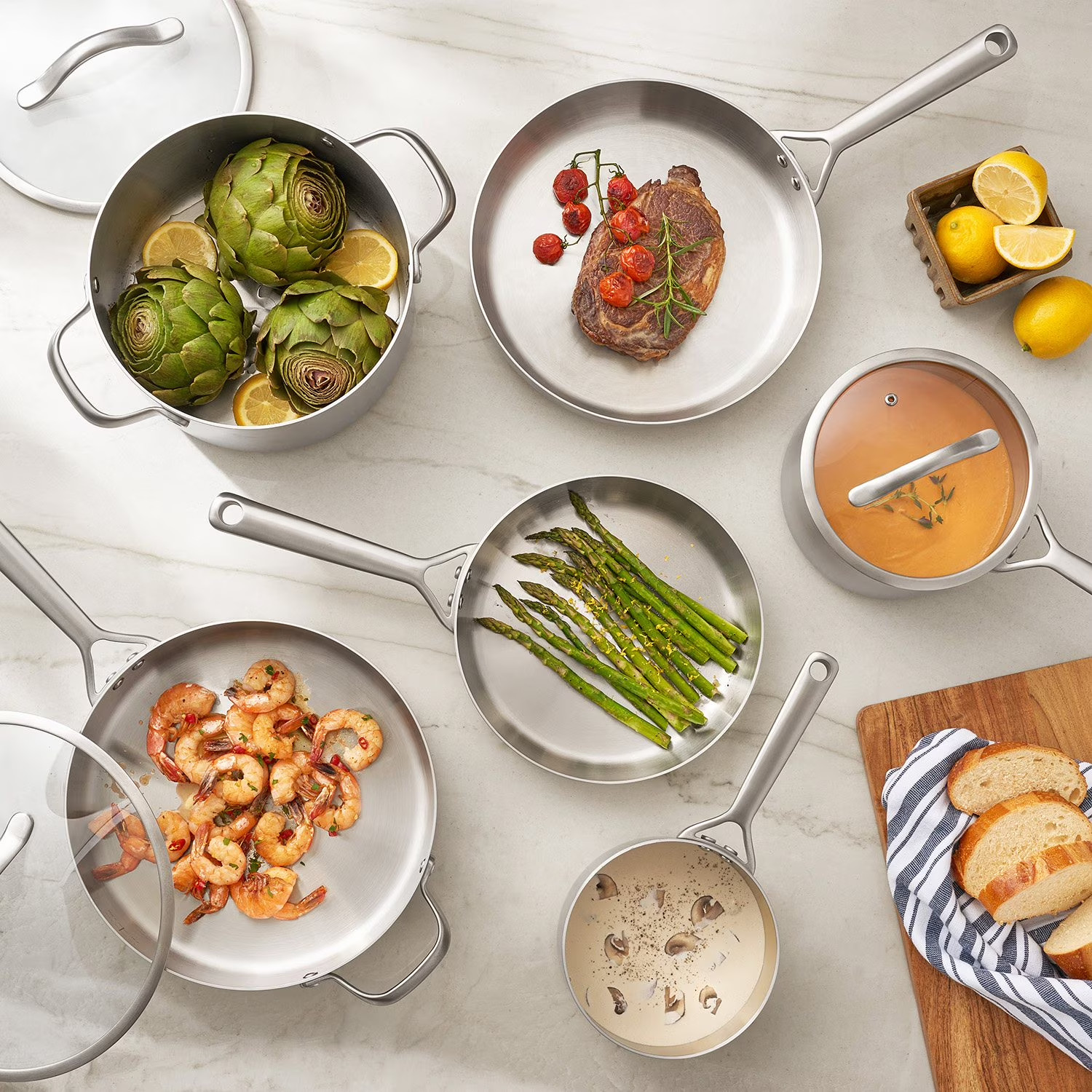 Member’s Mark 10-Piece Modern Tri-ply Cookware Set