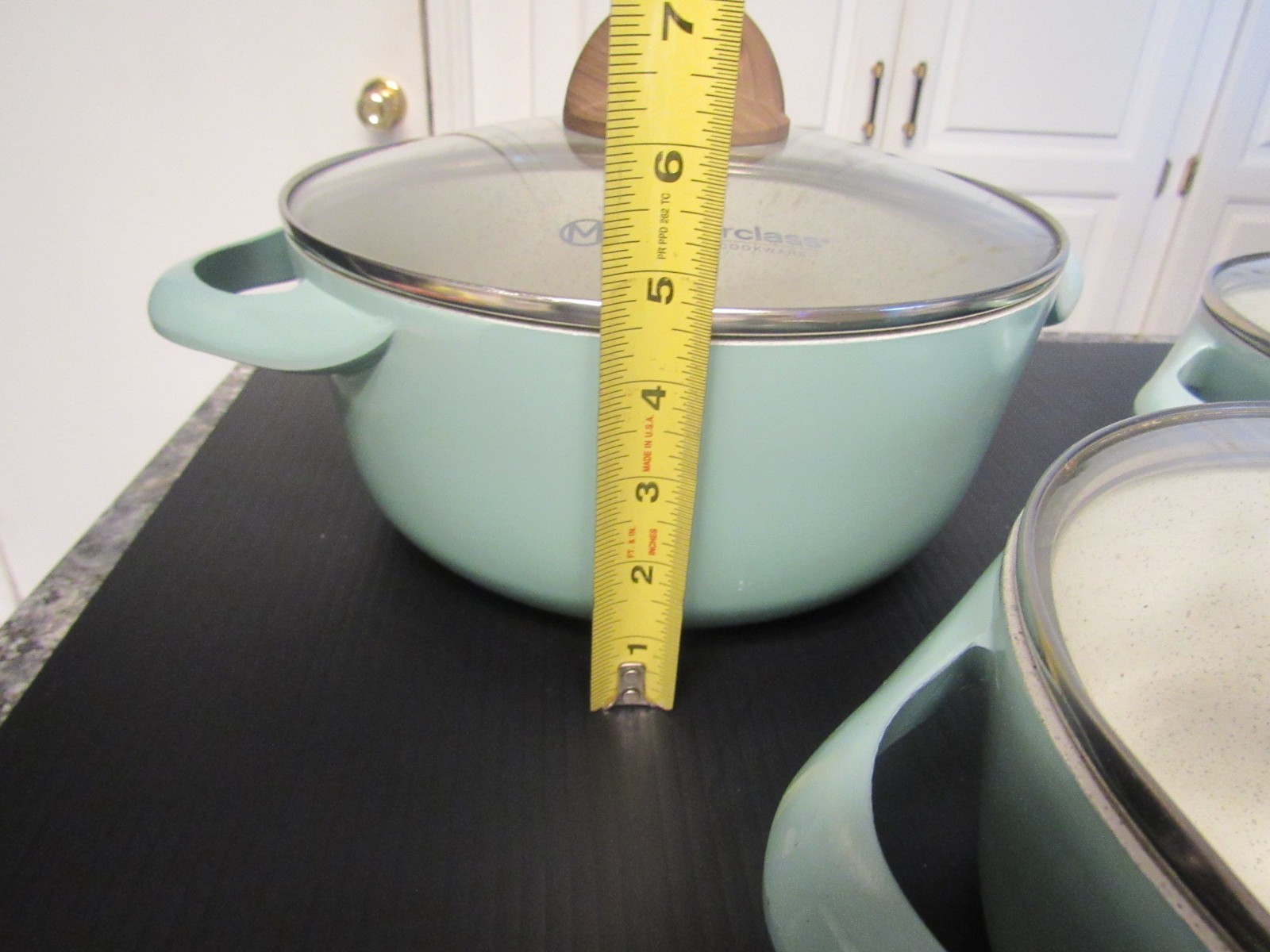 Lot of 3 Masterclass Premium Cookware Pots – Pans with Lids