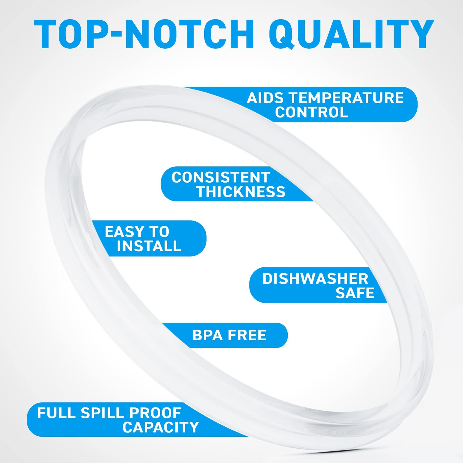 4 Pack – 20 & 10 oz Replacement Rubber Lid Rings, 3.3 Inch Diameter Gasket Se…