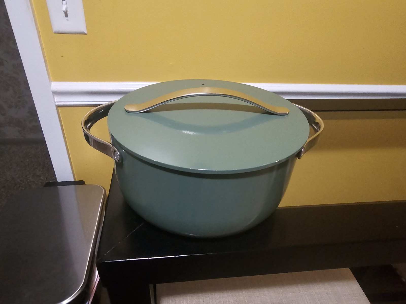 CARAWAY Nonstick Ceramic Sage Green Dutch Oven Pot 6.5 Qt Non Toxic