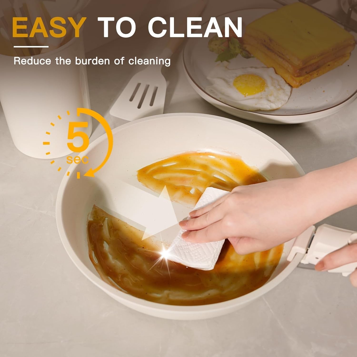 Cookware Set Non Stick Ceramic With Removable Handles Oven Safe Induction Ready