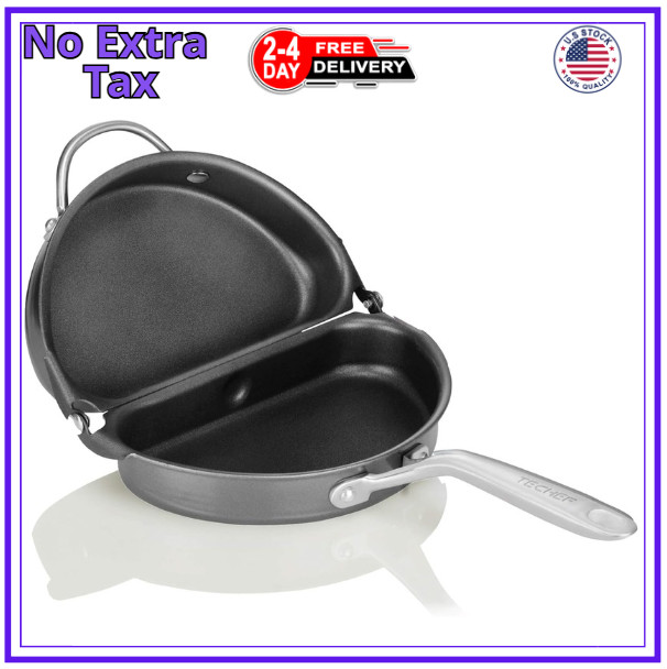 Frittata and Omelette Pan, Nonstick Double Sided Folding Egg Pan, Made in Kor…