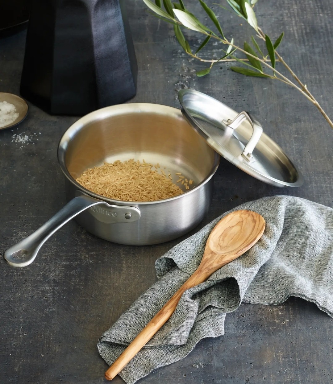 NWOT! Quince 2qt- 5ply Stainless Steel Non-Toxic Saucepan Pot With Lid! (G19)