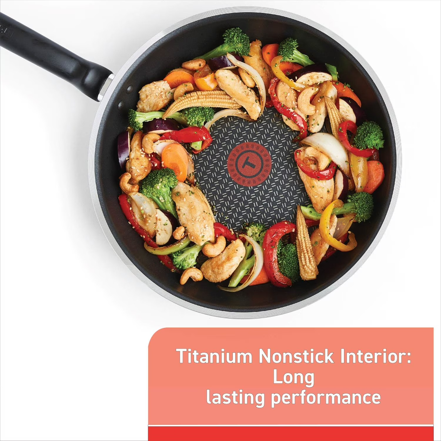 T-fal Comfort Titanium Nonstick Cookware, 14 piece Set, Black