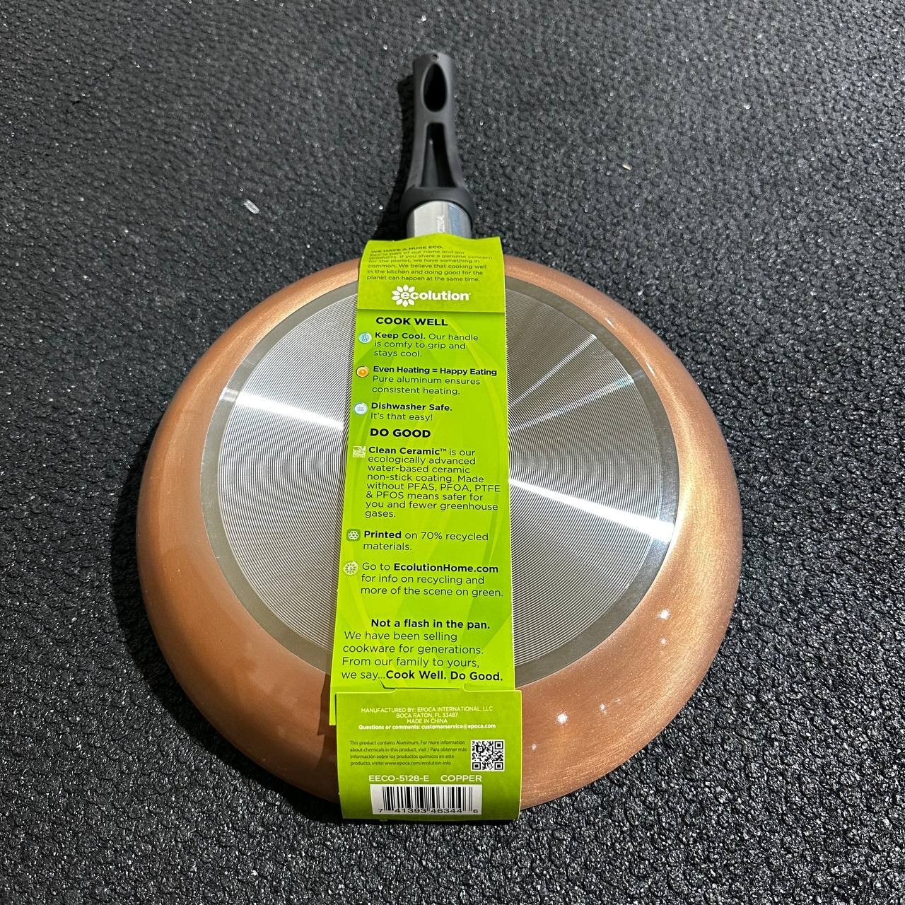 Ecolution Elements Frying Pan 11in Aluminum Copper Non‑Stick EECO5128