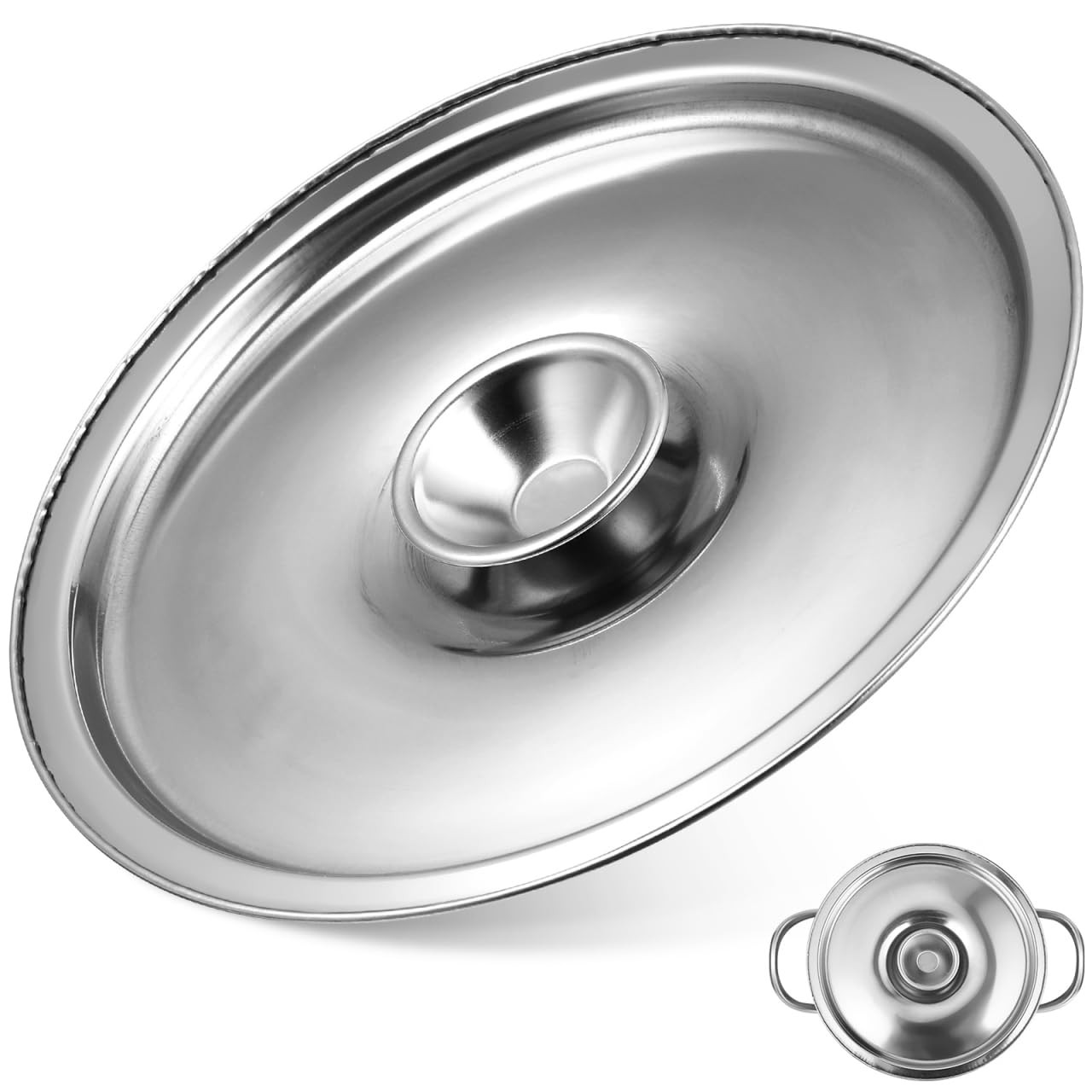 Universal Stainless Steel Pot Lid, 5 Inch Pan Cover for Small Saucepan Season…