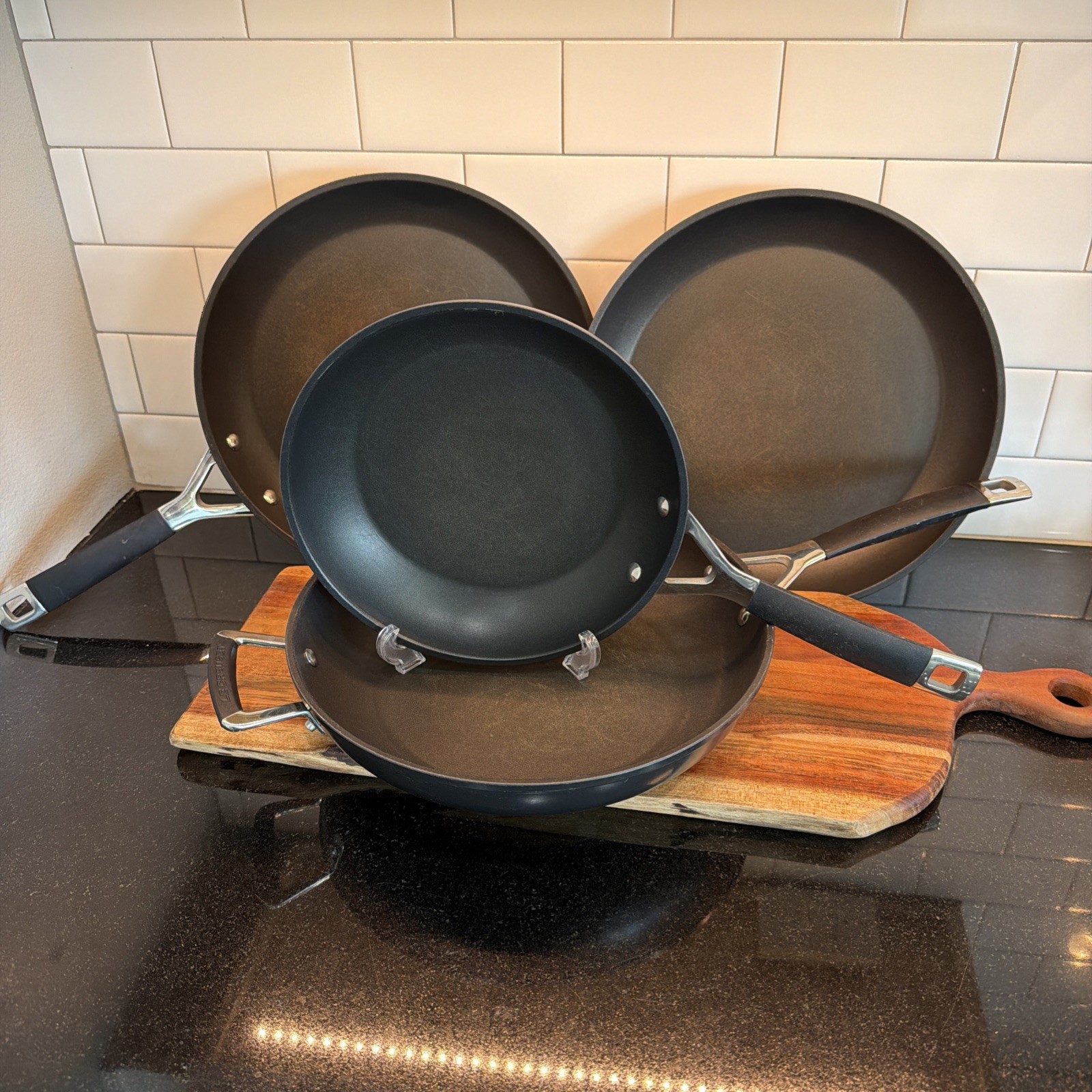 Set Of 4 – Le Creuset Toughened Nonstick TNS 8 & 12-inch (30cm) Frying Pans