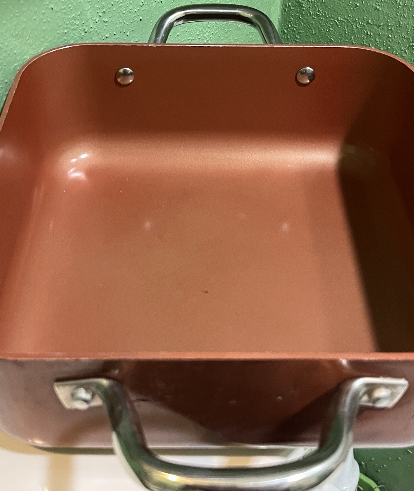 Simply Ming Copper Square Nonstick Casserole Pan 5 qt Double Handle Gas/Electric
