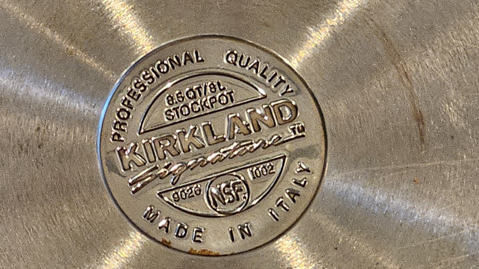Kirkland Signature Professional Copper Core 8 Qt Stock Pot Stainless Steel Italy