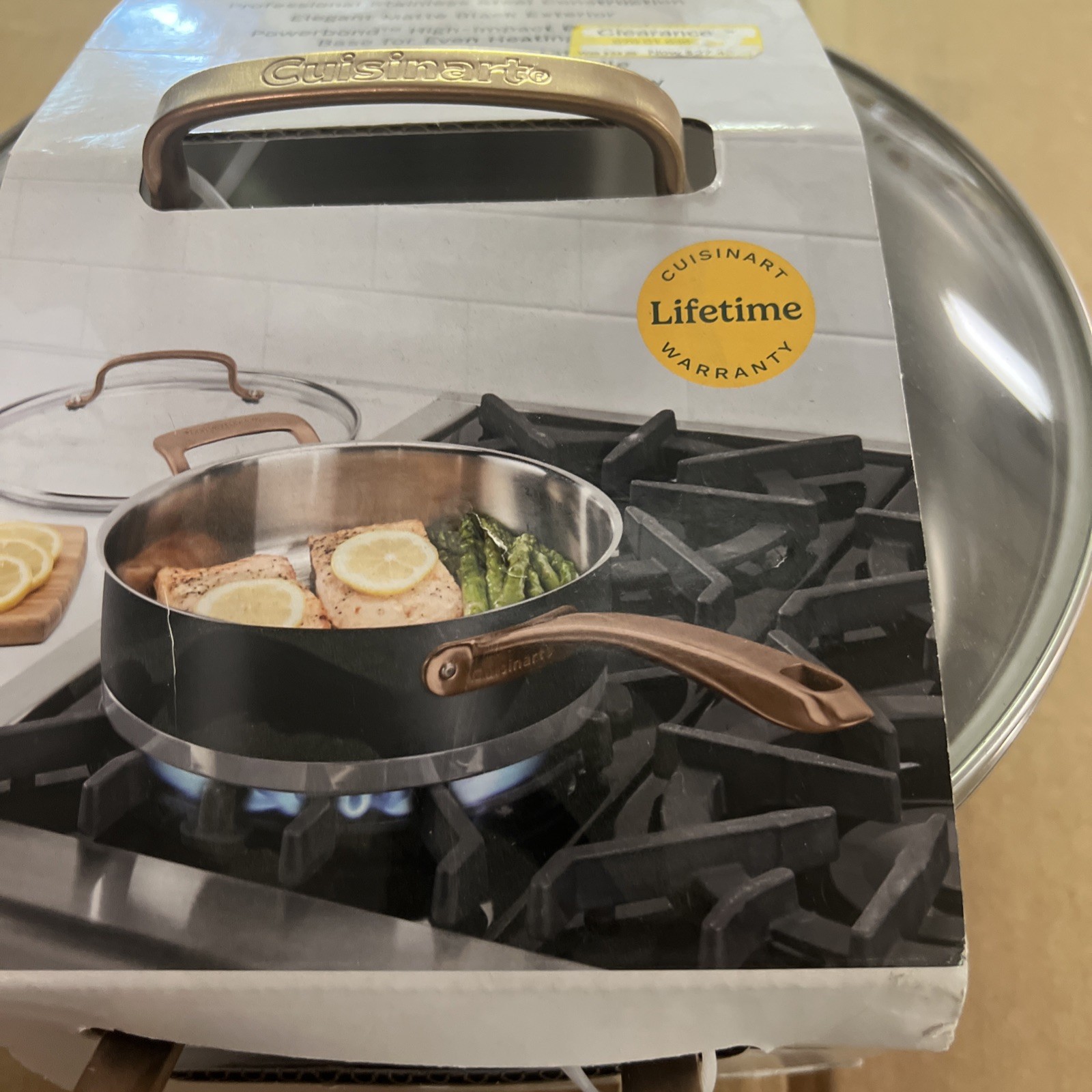 Cuisinart 3.5qt Matte Black Stainless Saute Pan with Cover Blush Bronze and