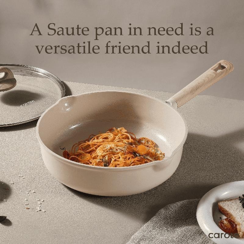 Healthy Nonstick Saute Pan Induction Jumbo Cooker Ceramic Skillet Easy Clean New