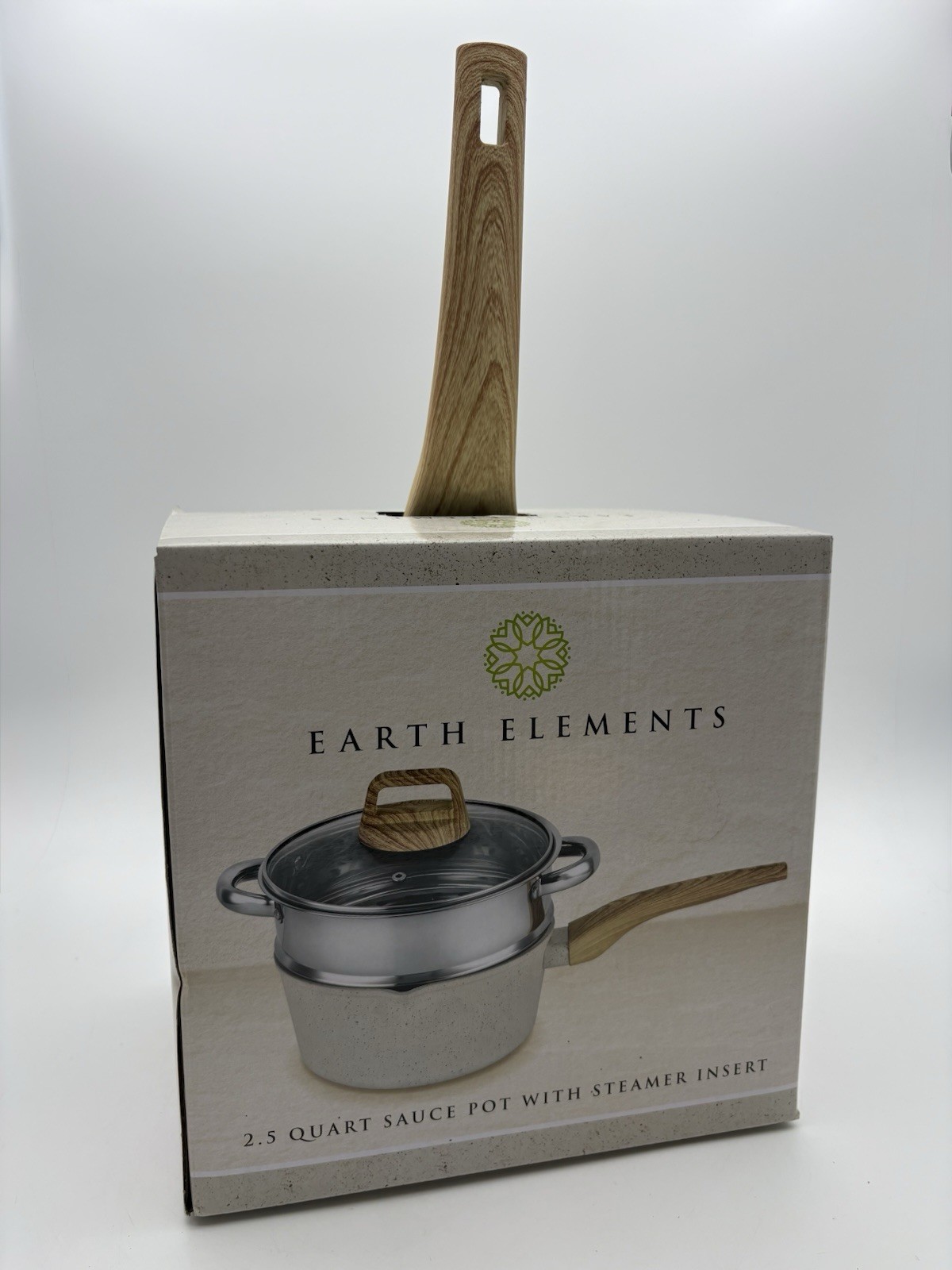 EARTH ELEMENTS 2.5 Quart Sauce Pot with Steamer Insert EE20S01