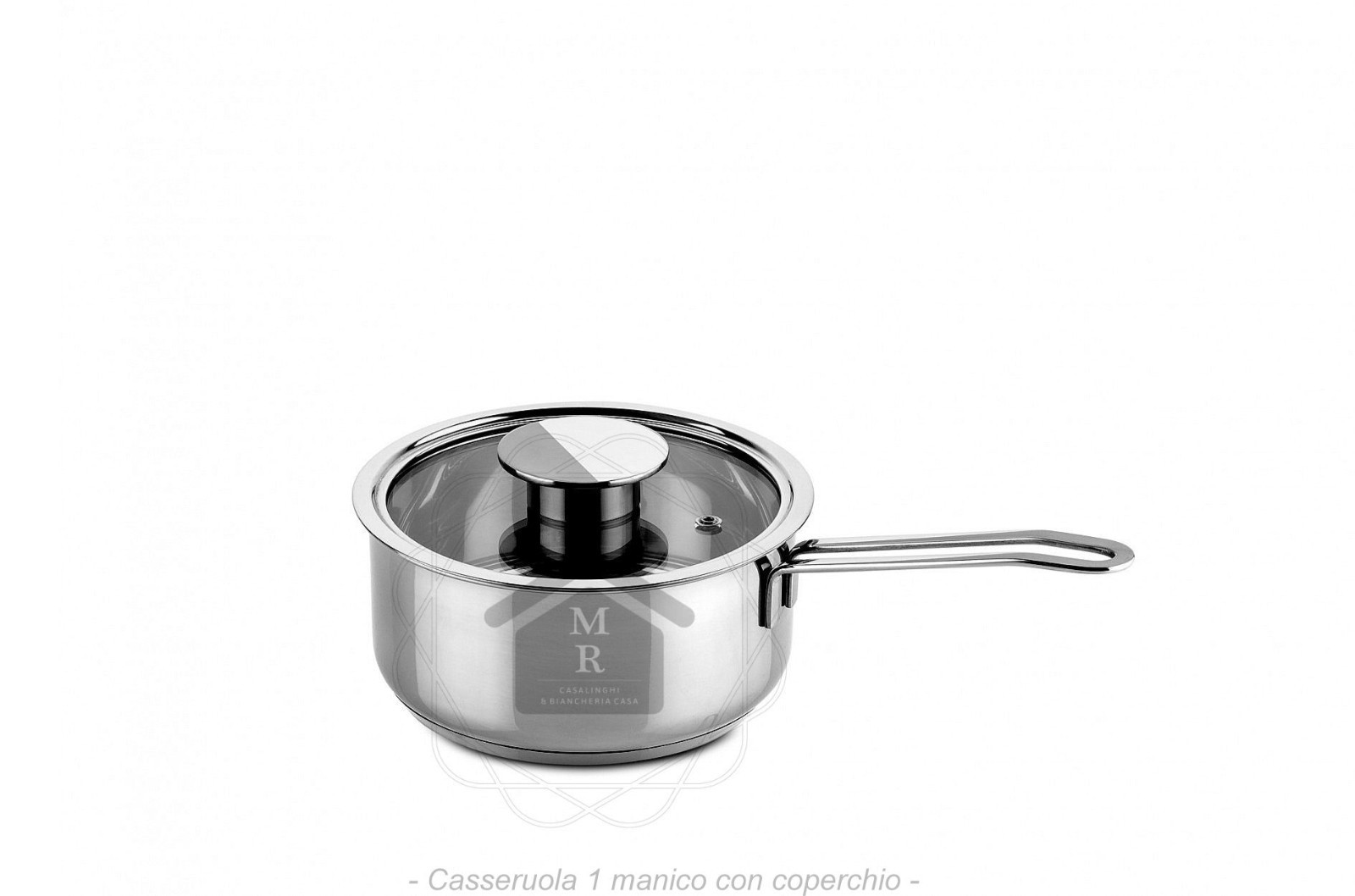 Stainless Steel Casserole Induction Bottom with Lid Pyrex Gourmet Line Mepra