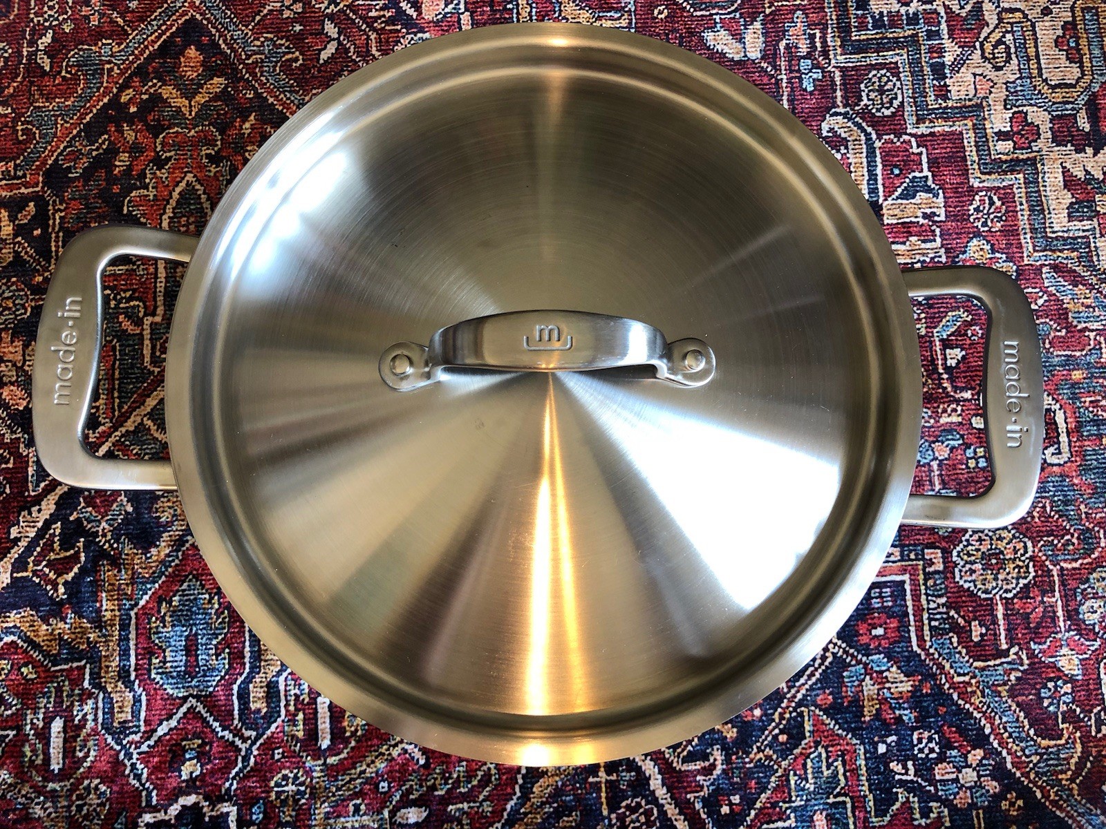 Made-In Cookware 8 QT Stock Pot & Lid Stainless Clad Made In Brand Italy