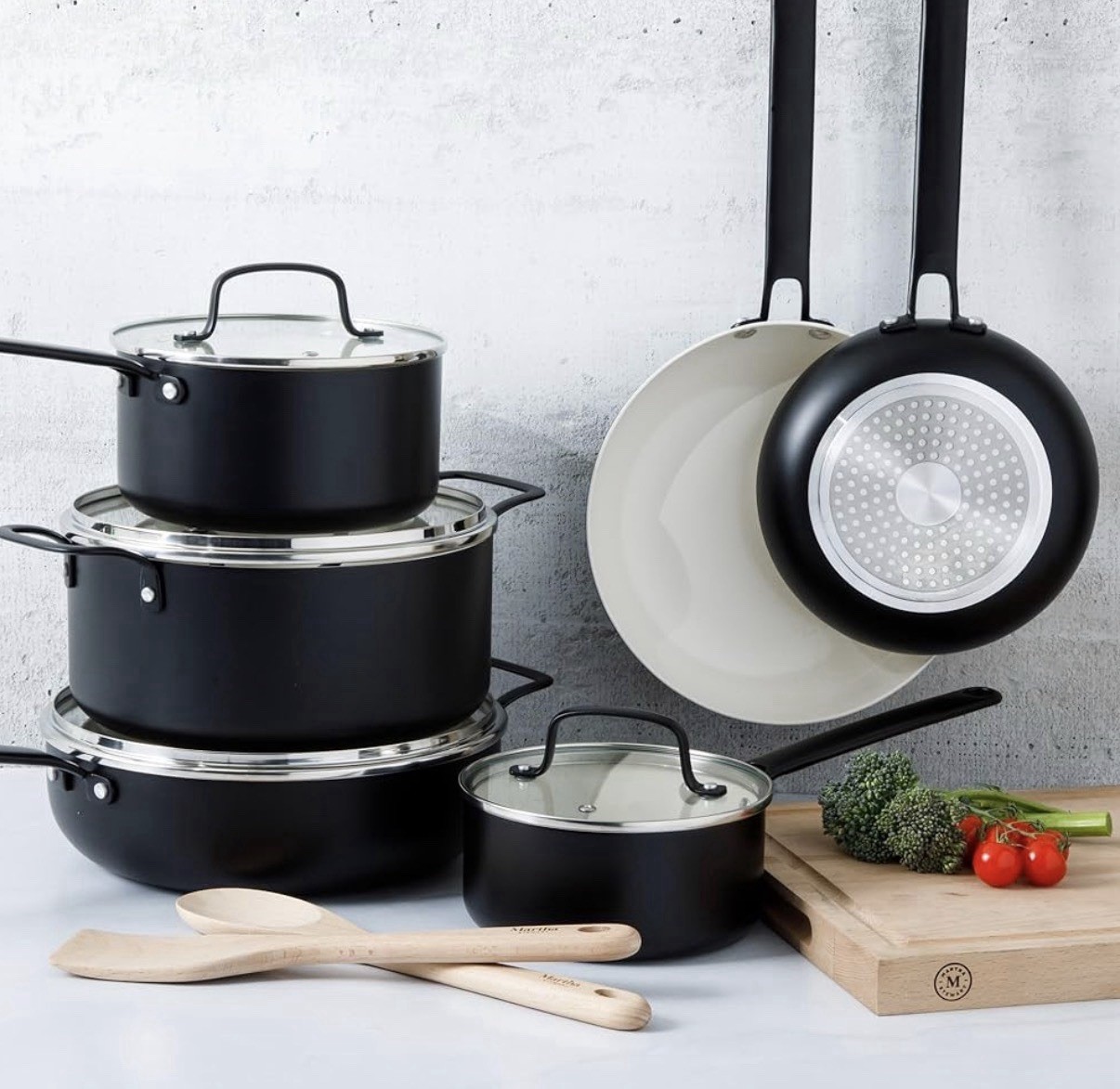 ⚡️Martha Stewart Emmeline Premium Nonstick PFA Free Ceramic Interior 12Pc