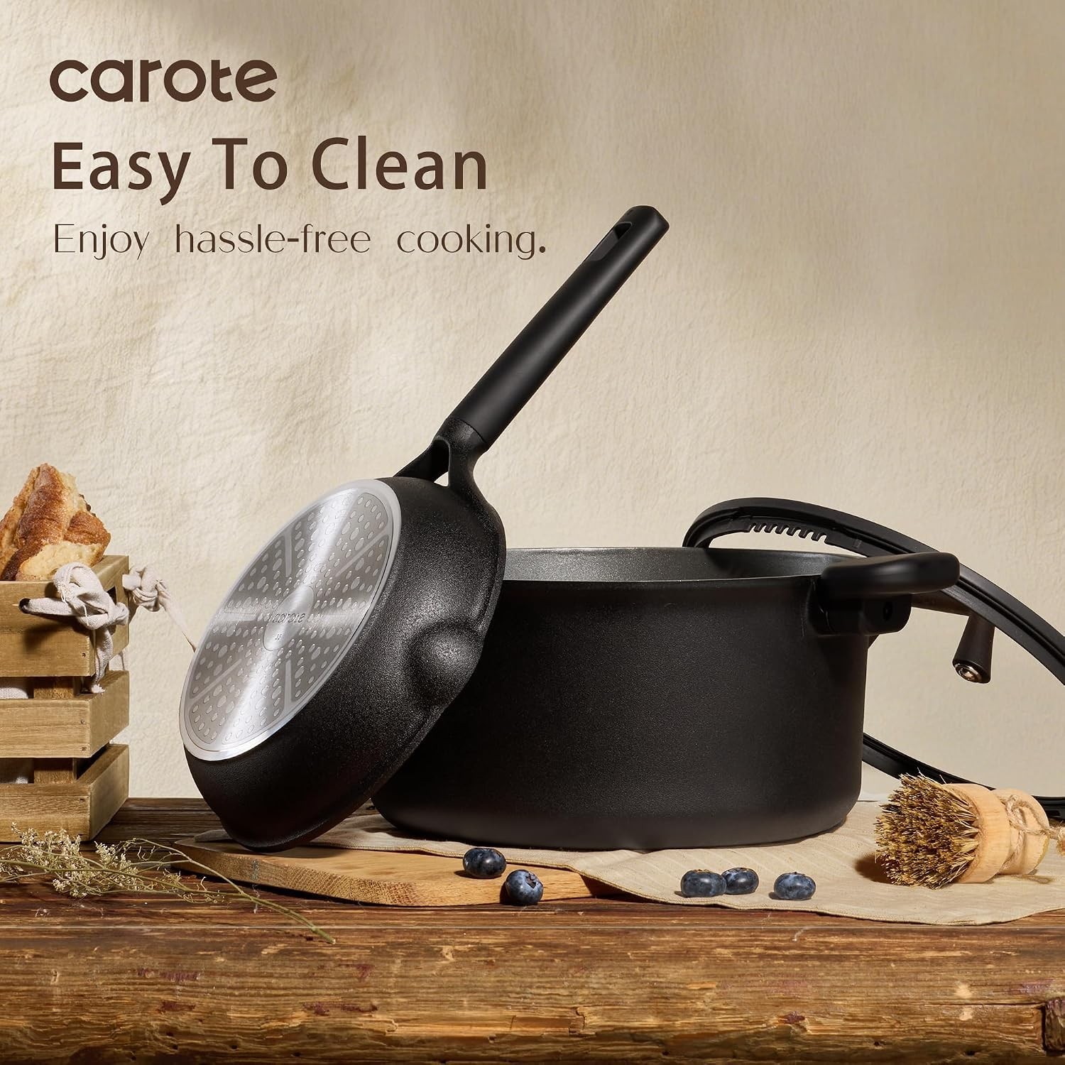 Cookware Set Nonstick Pots and Pans Kitchen Induction Granite 28pcs