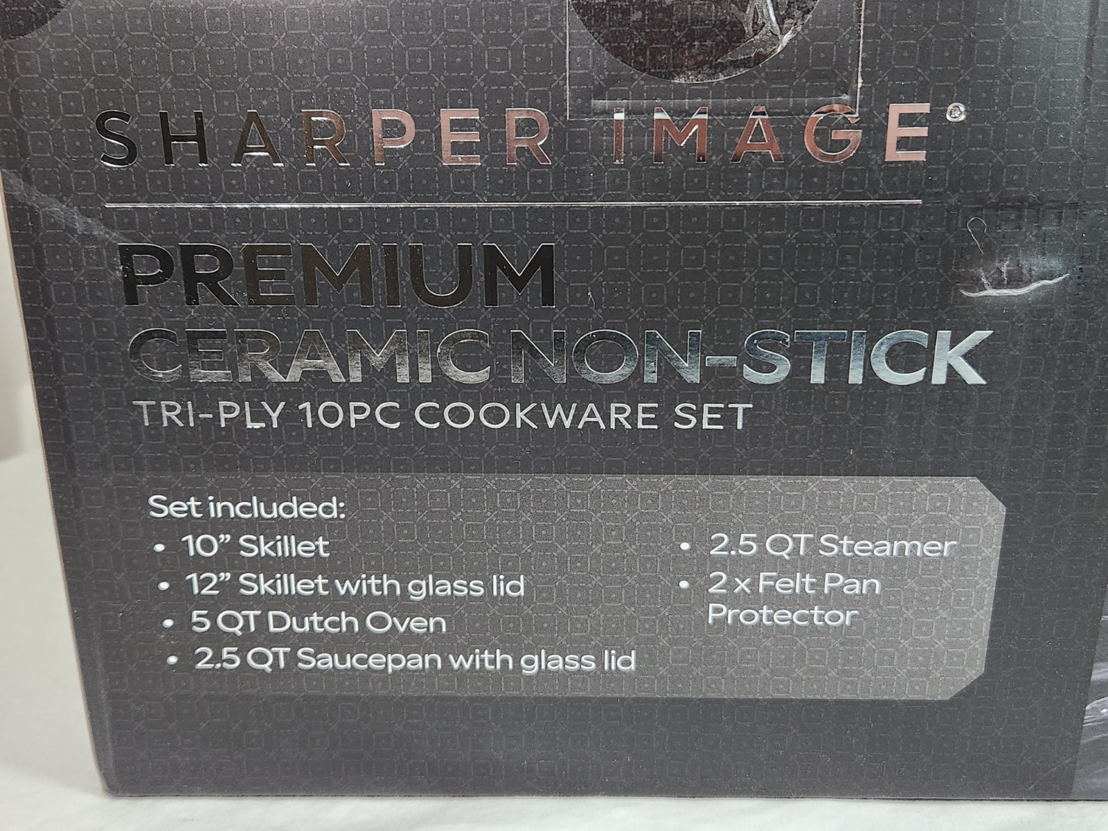 Sharper Image Premium Cookware 10pc Ceramic non stick Tri-ply