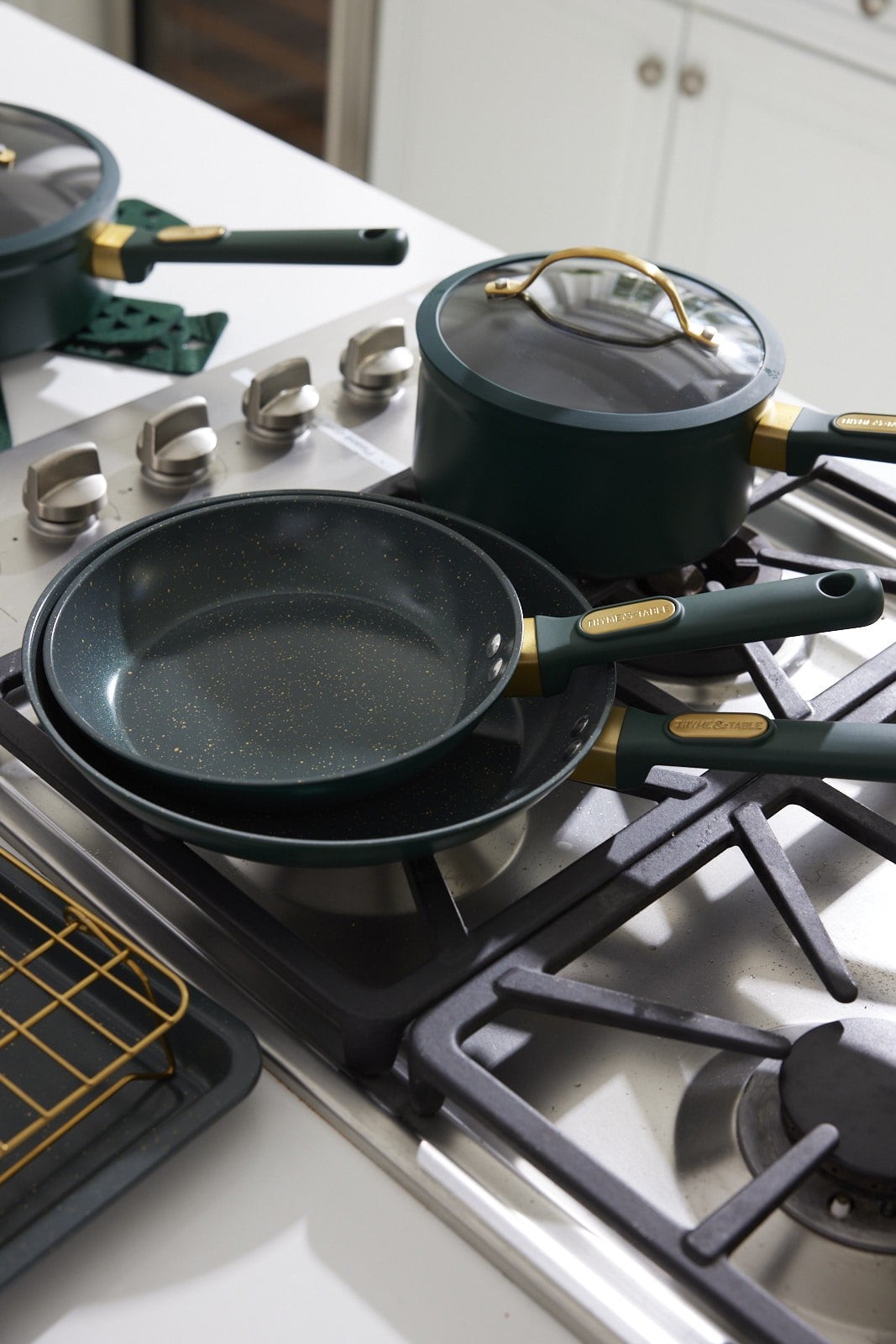 12-Piece Ceramic Non-Stick Granite Collection, Non-Toxic Cookware Set
