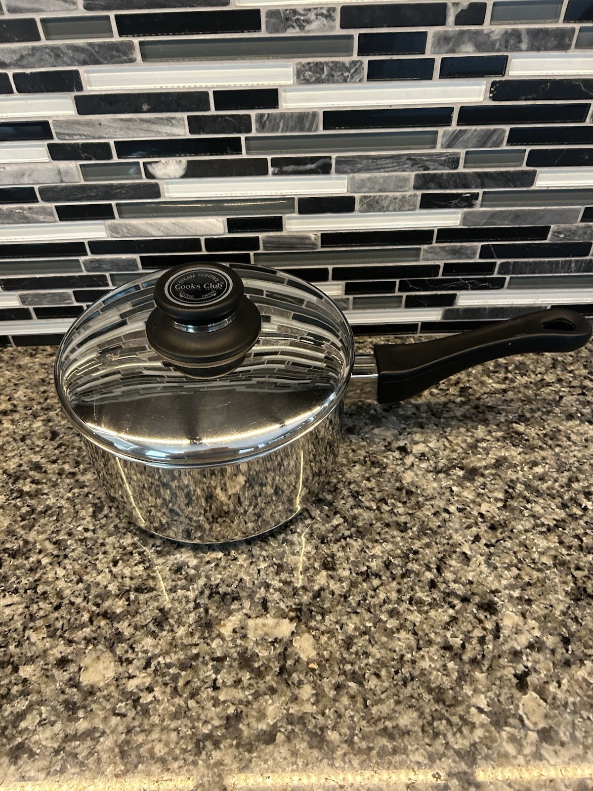 Cooks Club 3 qt 18/10 Stainless Steel Pot w/ Steamer Lid VTG 1994 Steam Control