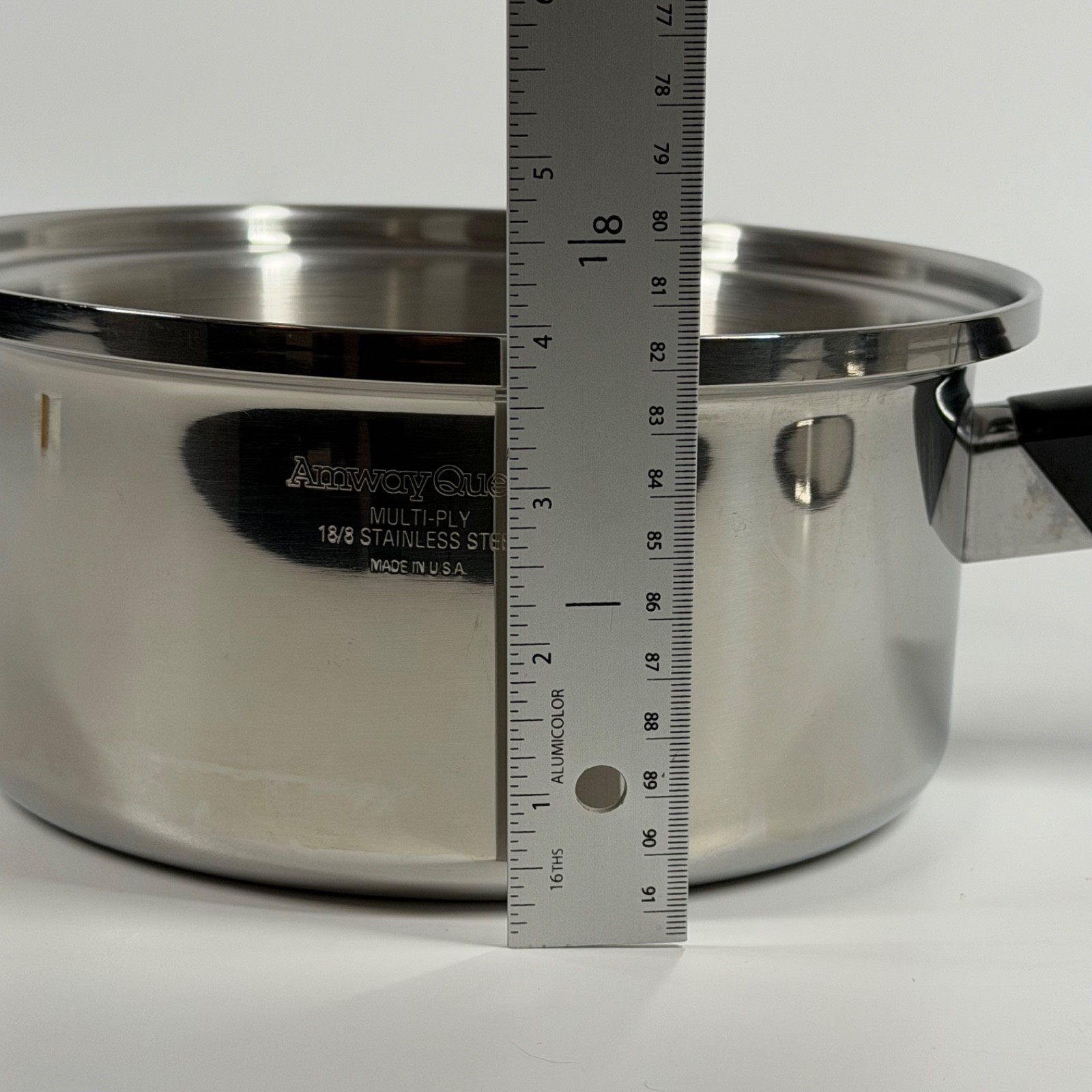 VTG 8” Amway Queen Stainless 1.5 Qt Saute Pan & 2.5 Qt Sauce Pan Set w/ Lid