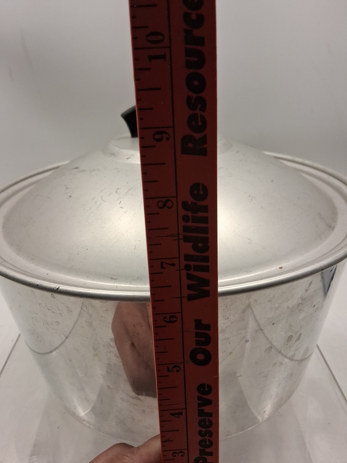 Vintage Wear-Ever Large 8 Quart Aluminum Stock Pot Dutch Oven #728 1/2 W/Lid