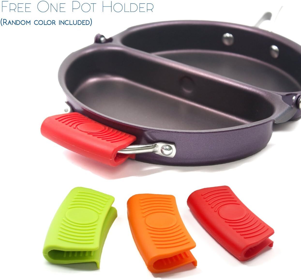 – Frittata and Omelette Pan, Double Egg Pan (PFOA Free) [Renewed/Refurbished]