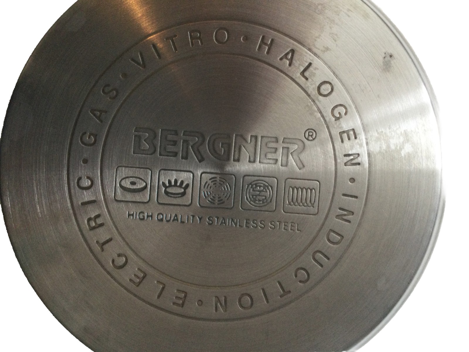 Bergner Stainless Steel Pot 1.5Q for Induction Gas Electric Vitro Halogen