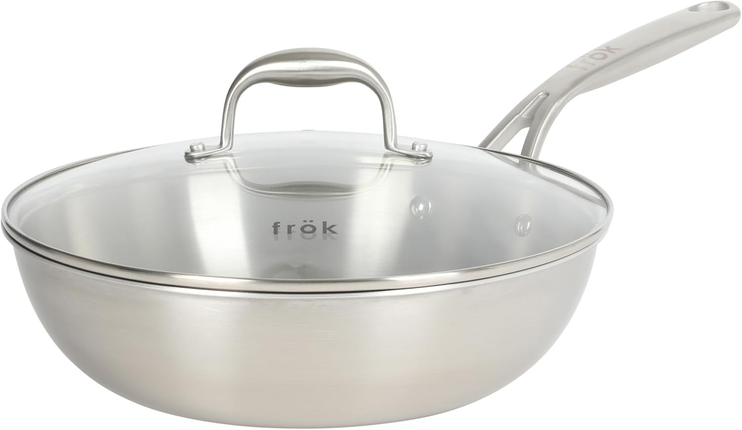 All-In-One Platinum Non-Sti Fry Pan Skillet Meets Wok with Lid,