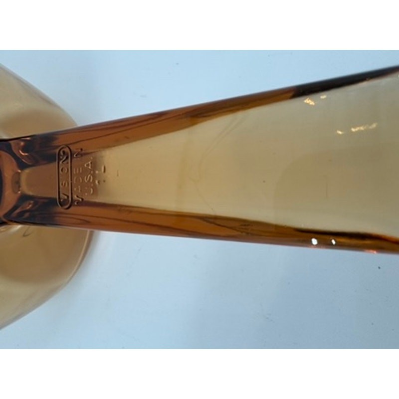 Corning Visions 1L Amber Glass Saucepan V-1-C Lid USA Vintage Pyroceram 1 Liter