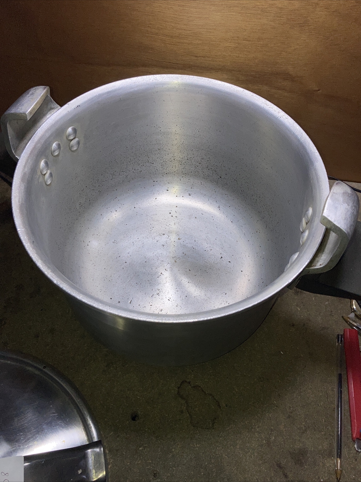 (D8) Antique Casserole Minute SEB 8 Liters Aluminum Vintage