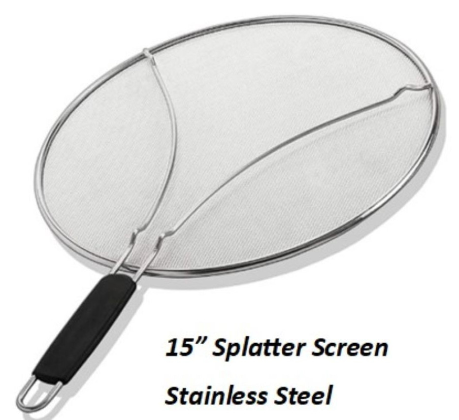 Bergkoch Grease Splatter Screen for Frying Pan 15″ Stainless Steel
