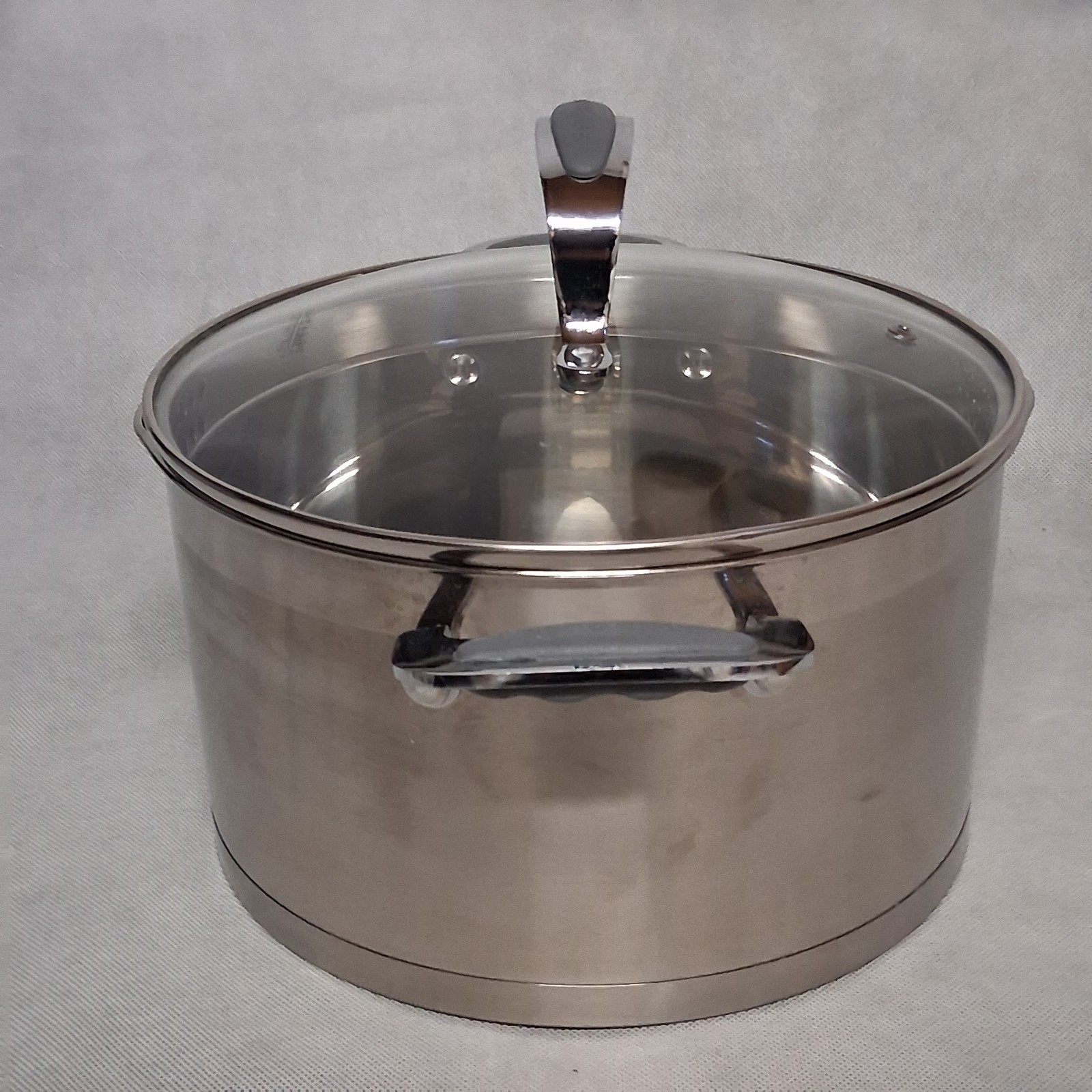 David Burke Gourmet Pro 6.3 Qt Stock Pot with Pour Spout Lid Stainless Steel