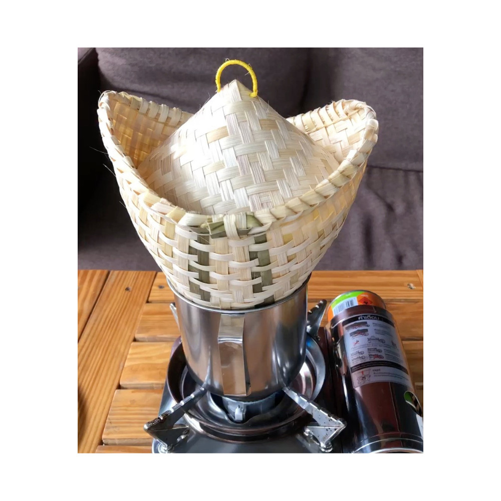 Thai Bamboo Sticky Rice Steamer Pot Set | Handmade Asian Kitchen Tool