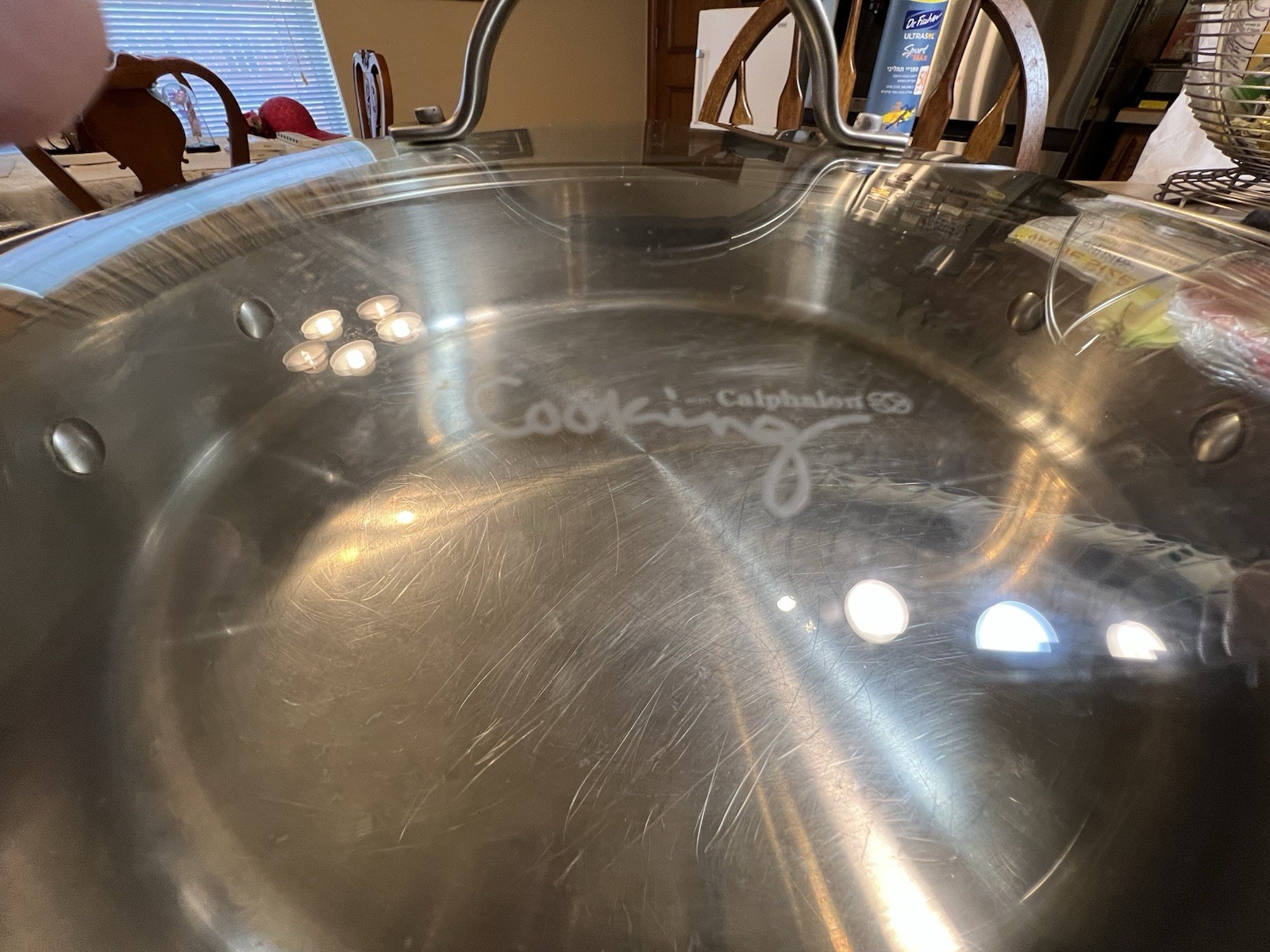 Calphalon Cooking 5 Qt 12″ Skillet & Lid 5005, Double Handle, Stainless Steel