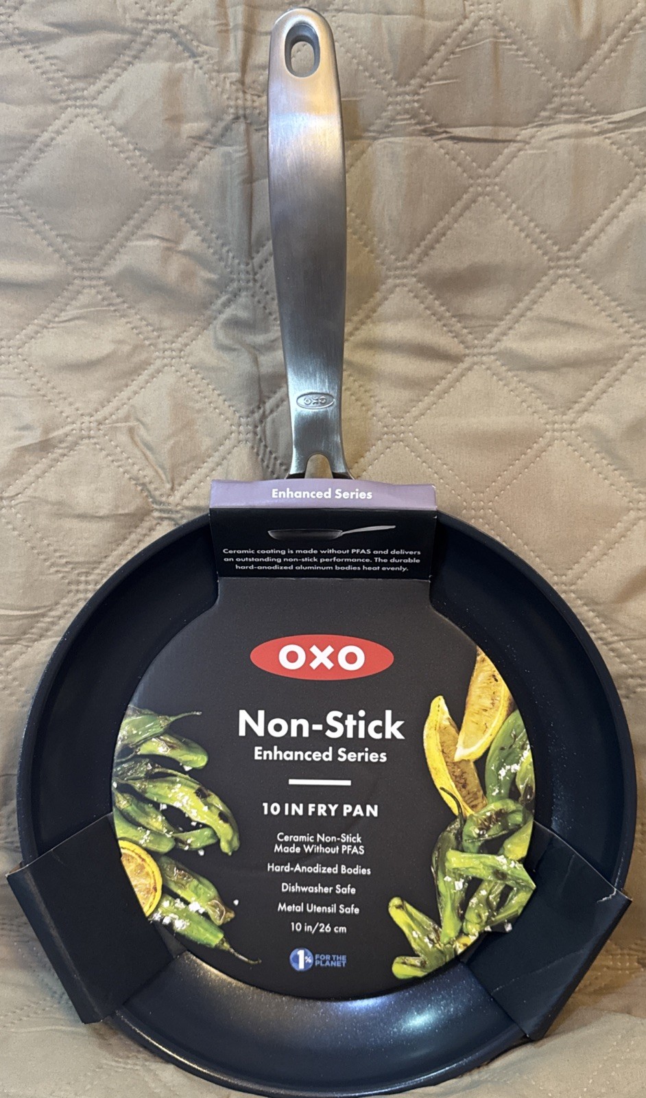 OXO Non-Stick Enhanced 10″ Frying Pan Skillet PFAS-Free Ceramic Black NEW