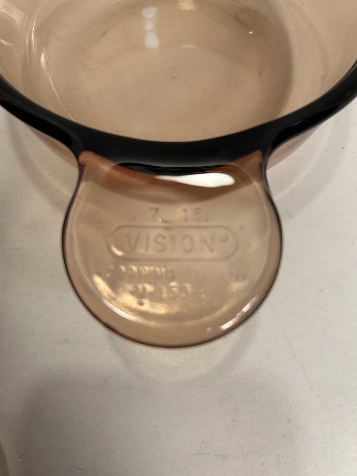 Corning Visions Amber V-150-B Grab-it Bowl with V-150-C Lid