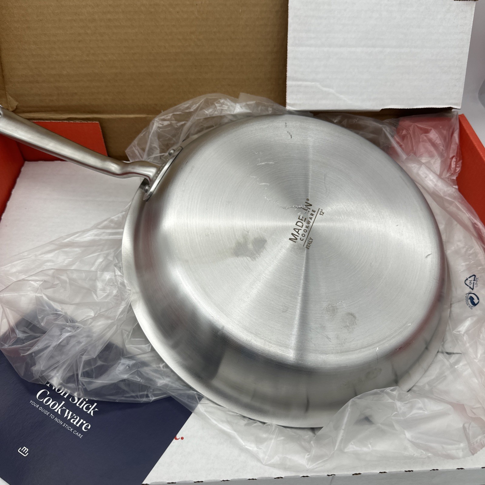 Made In Cookware 12-Inch Stainless Clad Frying Pan 5-Layer Induction New In Box