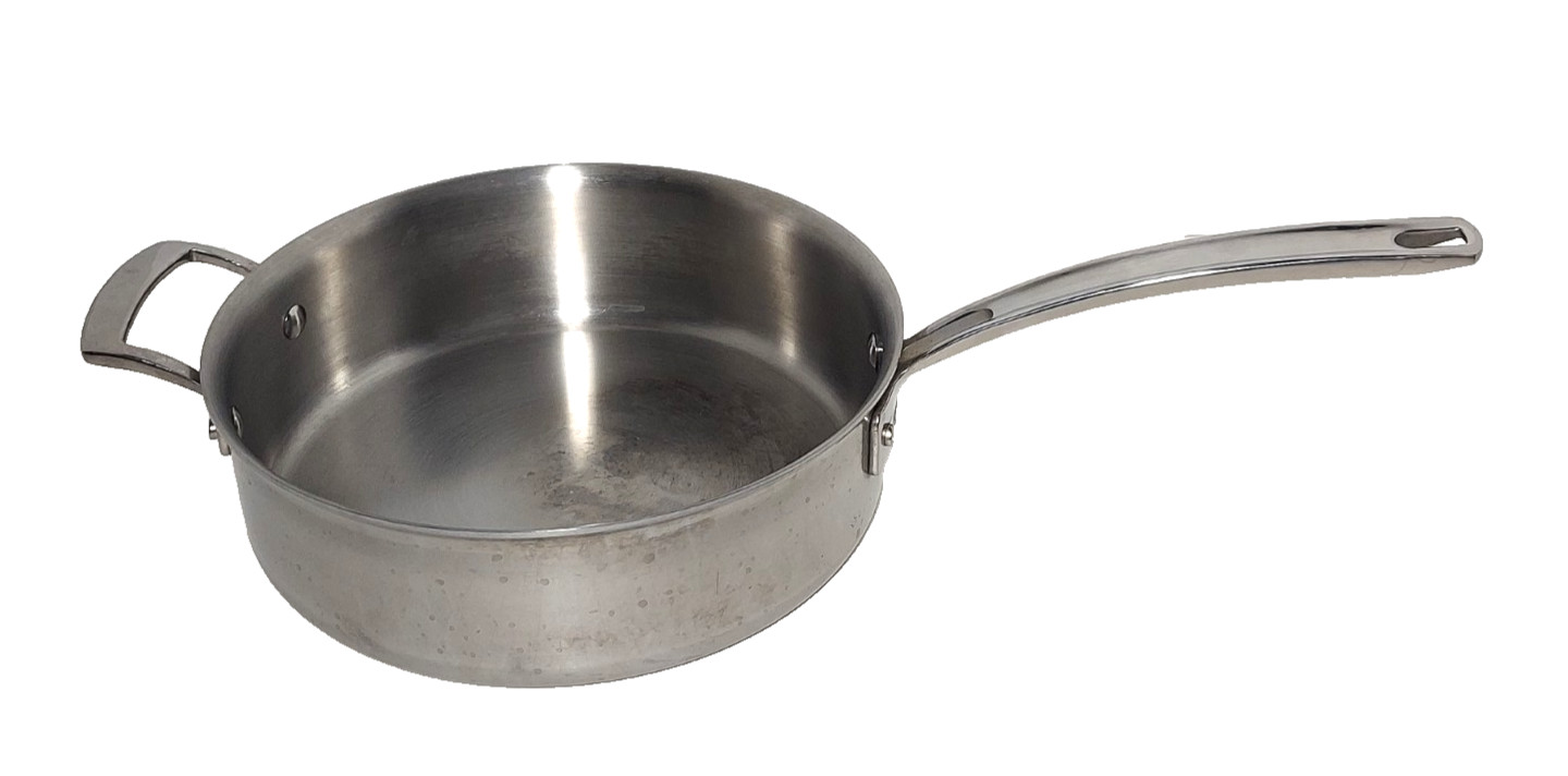 Kirkland Signature 11″ Pro Stainless Steel 4.5 Qt Skillet 5 Ply Clad Fry Pan