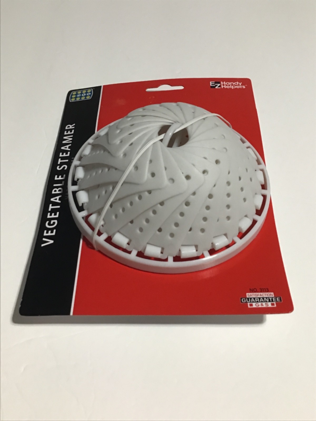 1 PC EZ HANDY HELPERS VEGETABLE STEAMER WHITE COLOR