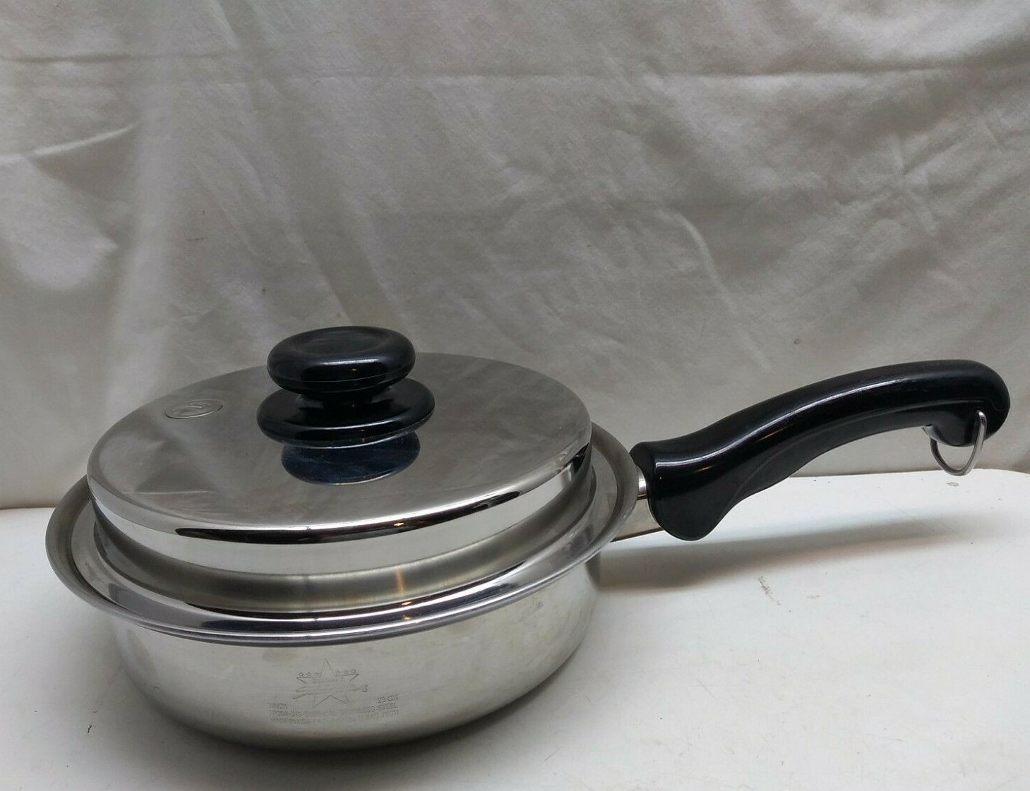 Saladmaster Skillet 9″ TP304-316 Surgical Stainless Sauté Pot Pan Roaster & Lid