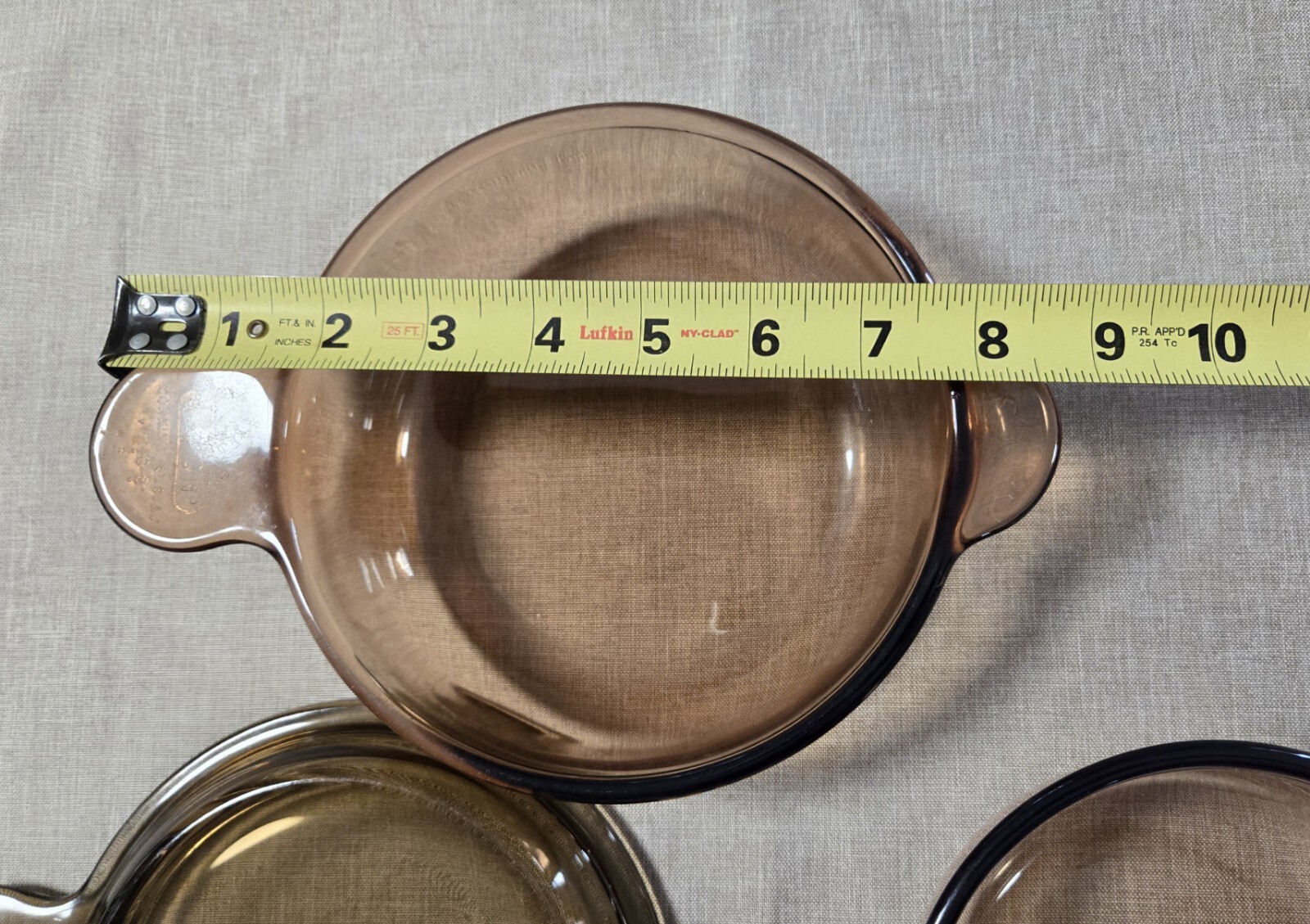 Vision Corning Ware Grab It Amber Brown Mini V-240-B And V-150-B With Lids
