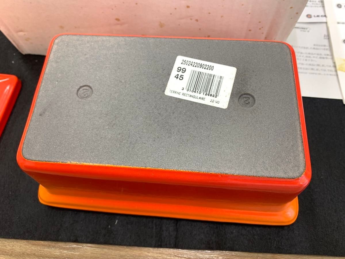 Le Creuset 22cm Terrine Rectangle Casserole Dish Orange Unused w/ Box TB04