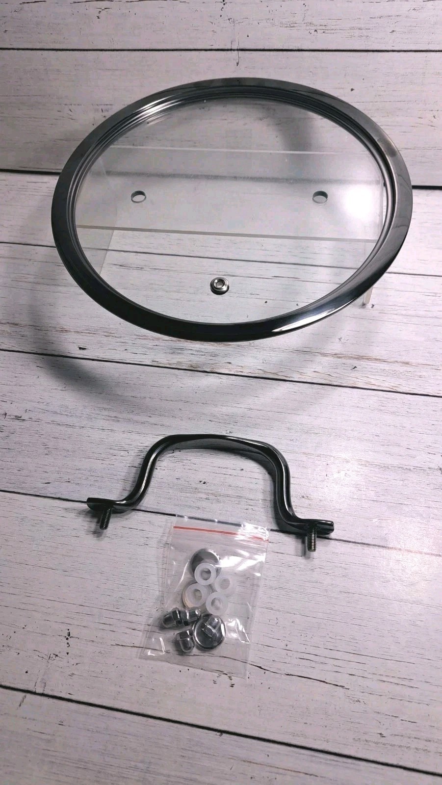 8″ Tempered Glass Lid with Steam Vent Hole Universal Pan Pot Clear Lid