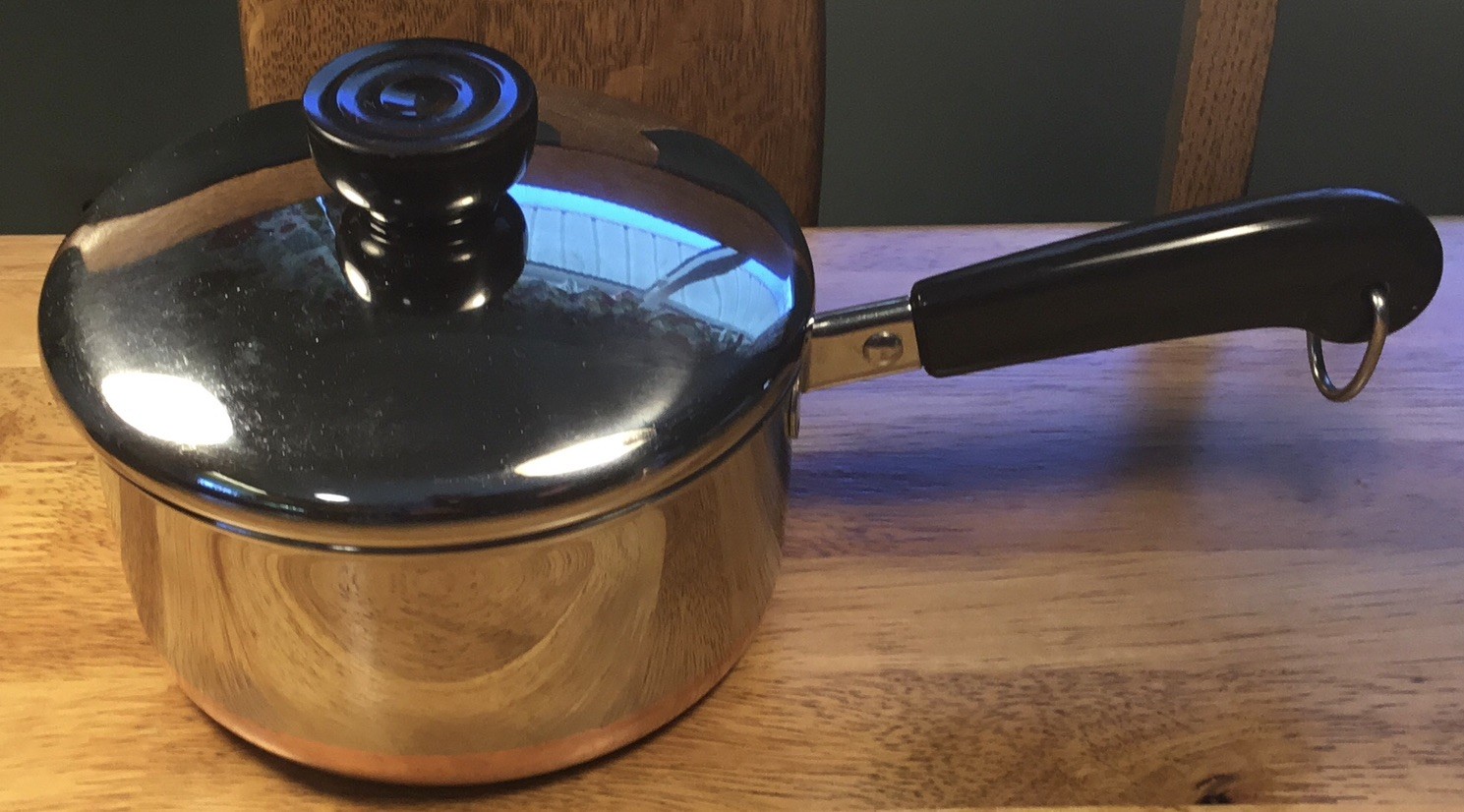 Beautiful Revere Ware 1 Qt Saucepan ~Stainless Steel ~Copper Bottom ~Indonesia