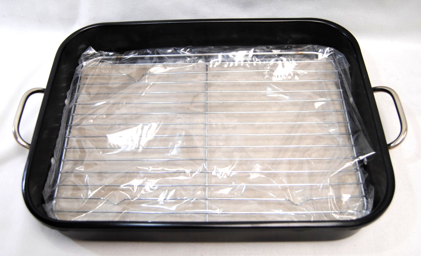 Roasting Lasagna Non-Stick Pan Set with Rack 15.5″ x 11.5″ x 2 3/4″ New T2687