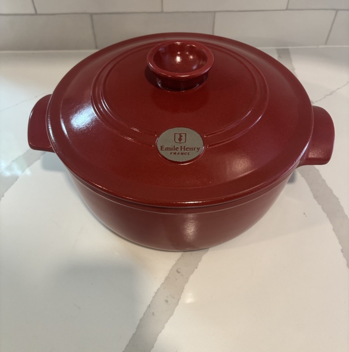 Emile Henry Red 4.2 qt Dutch Oven