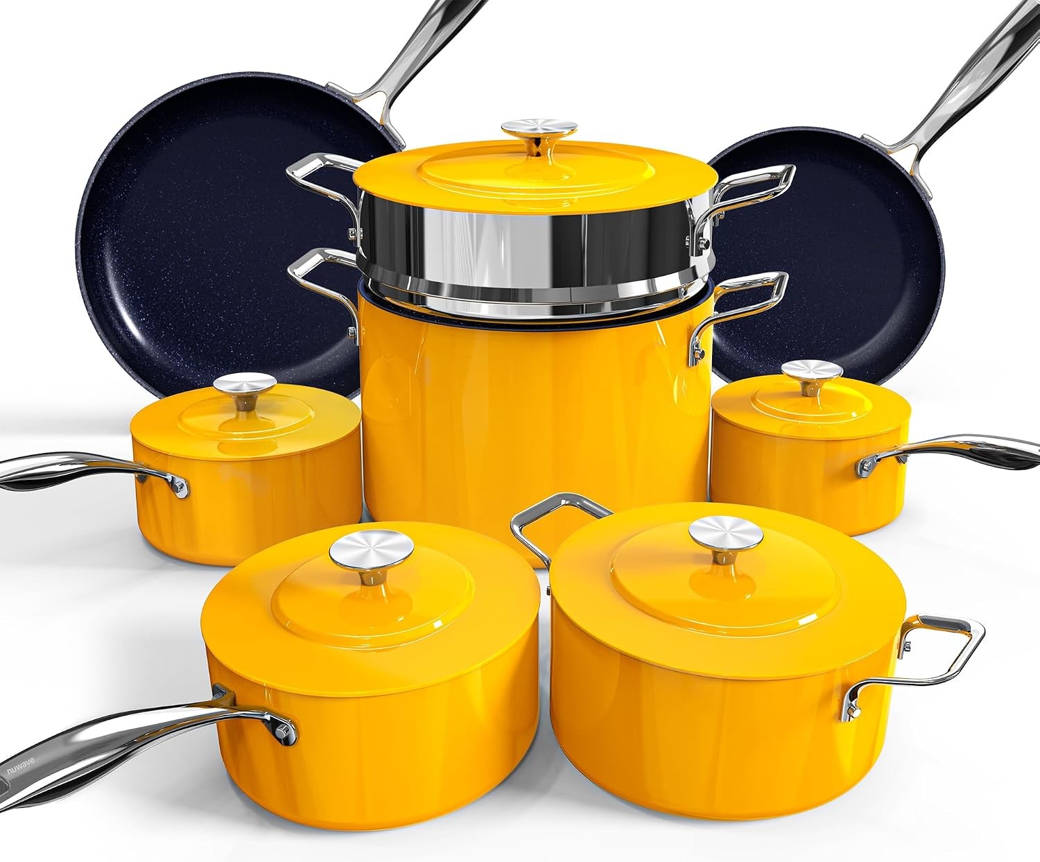 Nuwave Lux 13pc Cookware Set PFAS Free Ceramic Non-Stick Induction