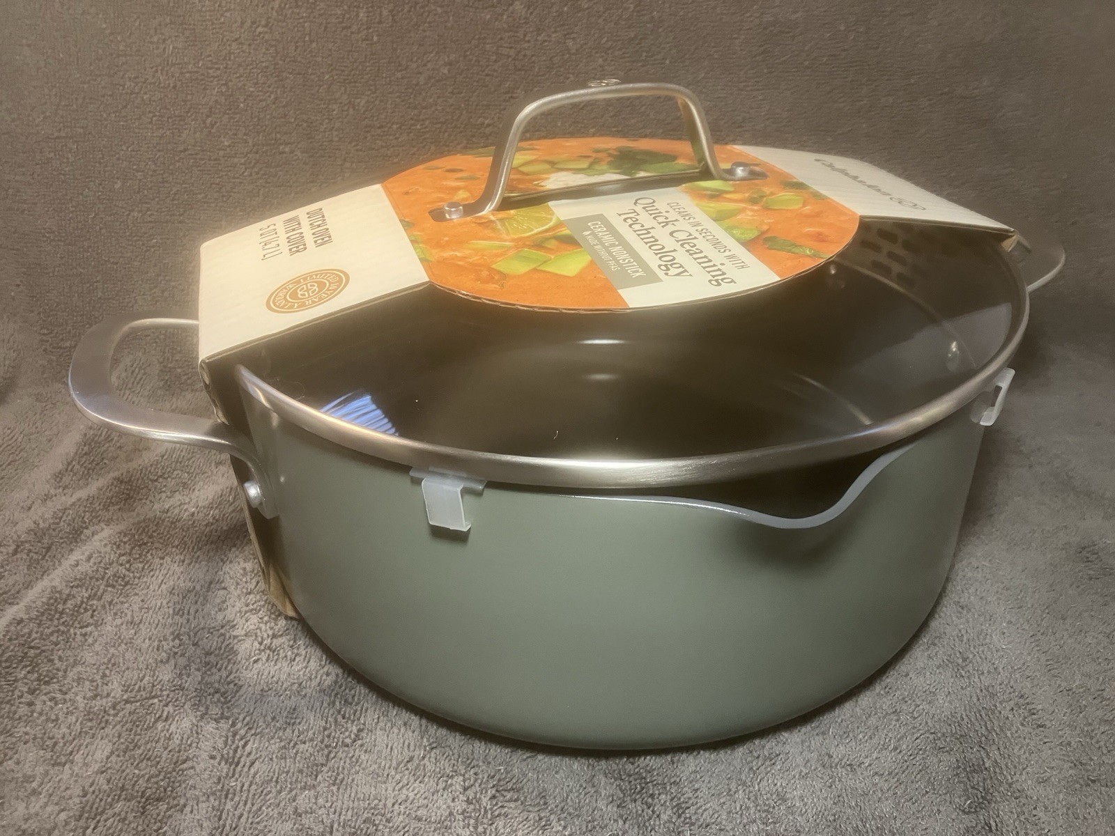 Calphalon Premier Silver Ash 5QT Stock Pot /Sauce Pan/Dutch Oven w/ lid