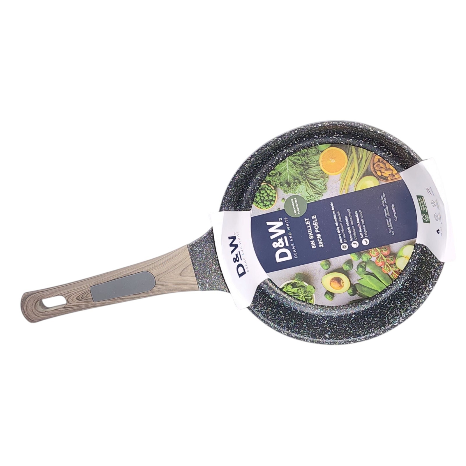 D&W Deane And White Cookware 8inch Frying Pan Skillet Nonstick Interior Charcoal