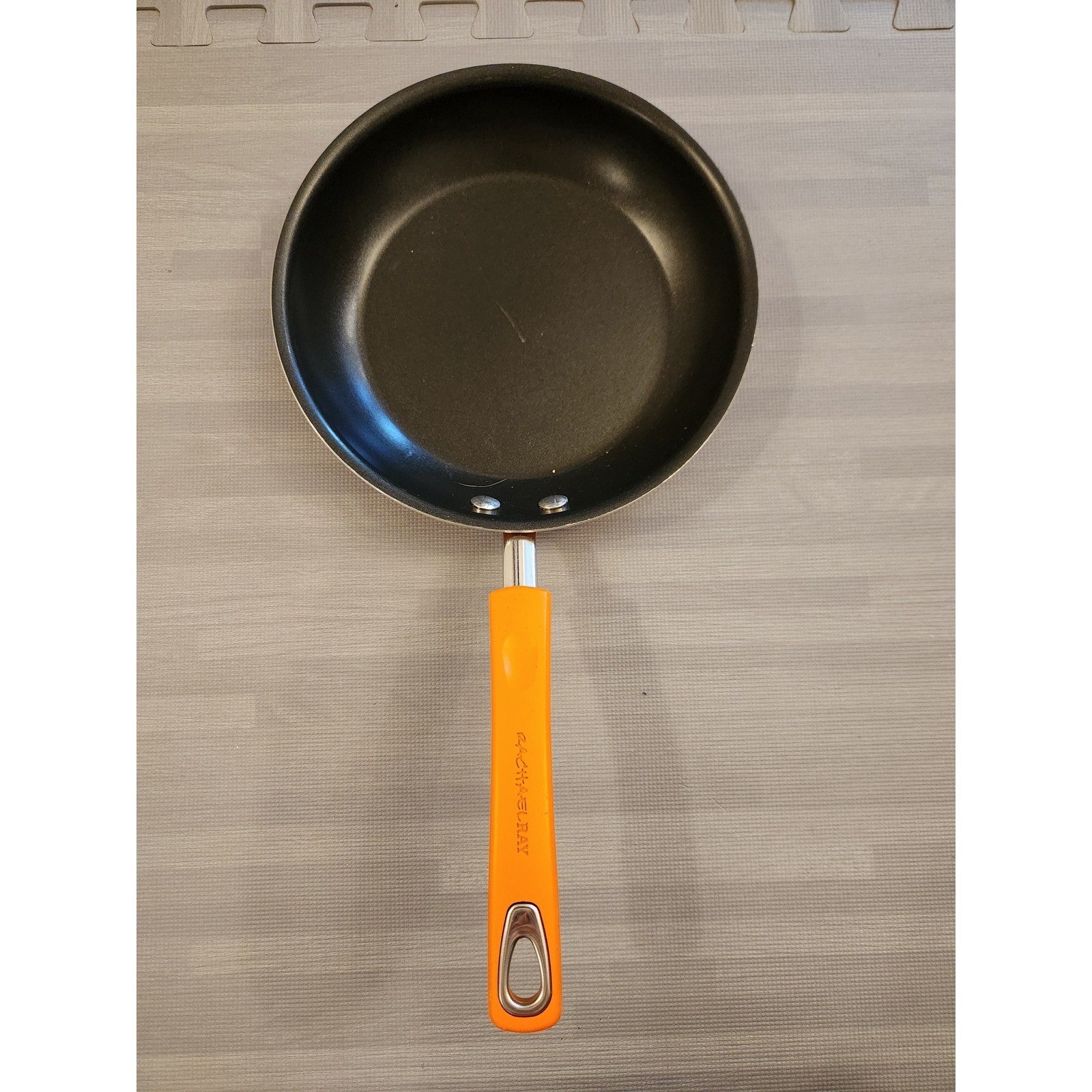 Rachael Ray 9.25 Inch Nonstick Skillet Frying Pan Orange Porcelain Enamel